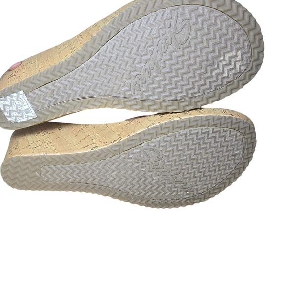 Skechers Shoes Women 8.5 Beverlee Sandals Blue Wedge Comfort Lightweight Strappy - Picture 10 of 10